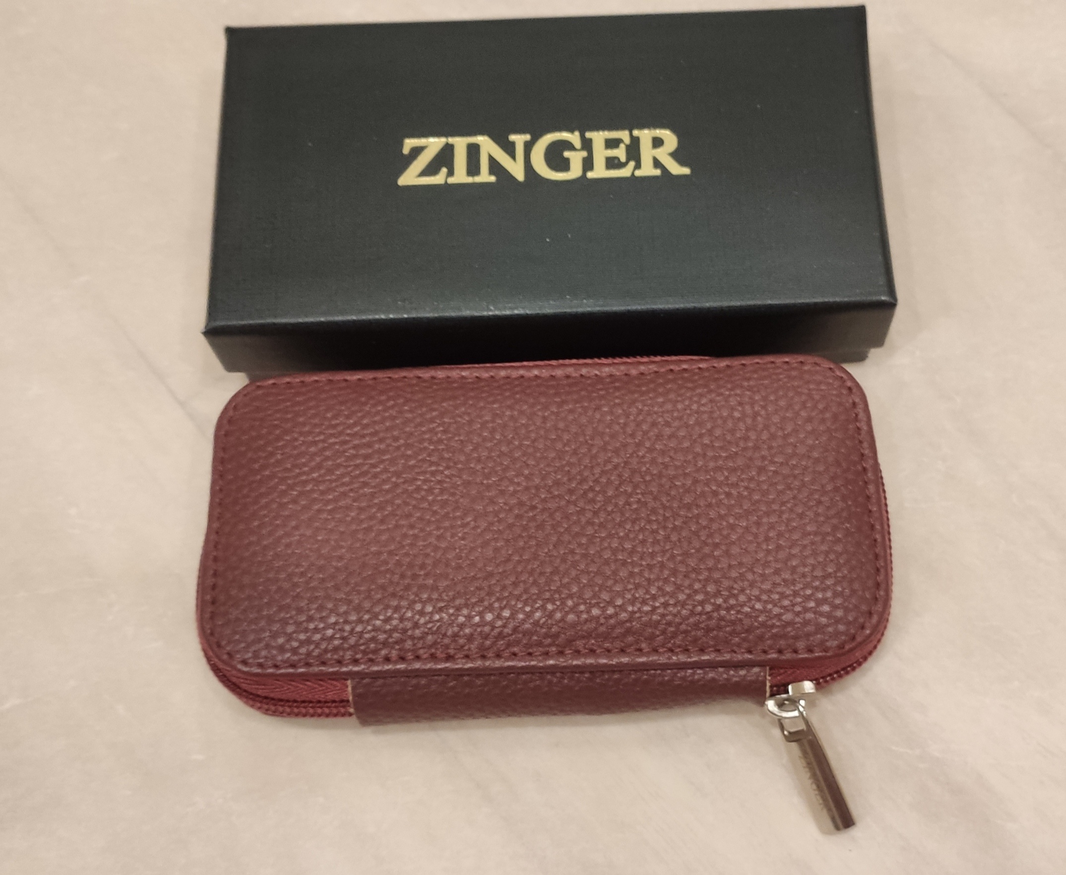 Маникюрный набор Zinger 7105 S (7 предметов) БОРДОВЫЙ - фото2