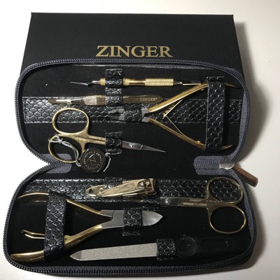 Маникюрный набор Zinger 7106 G (8 предметов) ЧЁРНЫЙ - фото