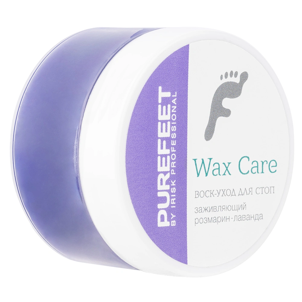 Воск-уход за стопами PureFeet Wax Care, 40 грамм IRISK (003 Заживляющий с эфирным маслом лаванды и розмарином) - фото