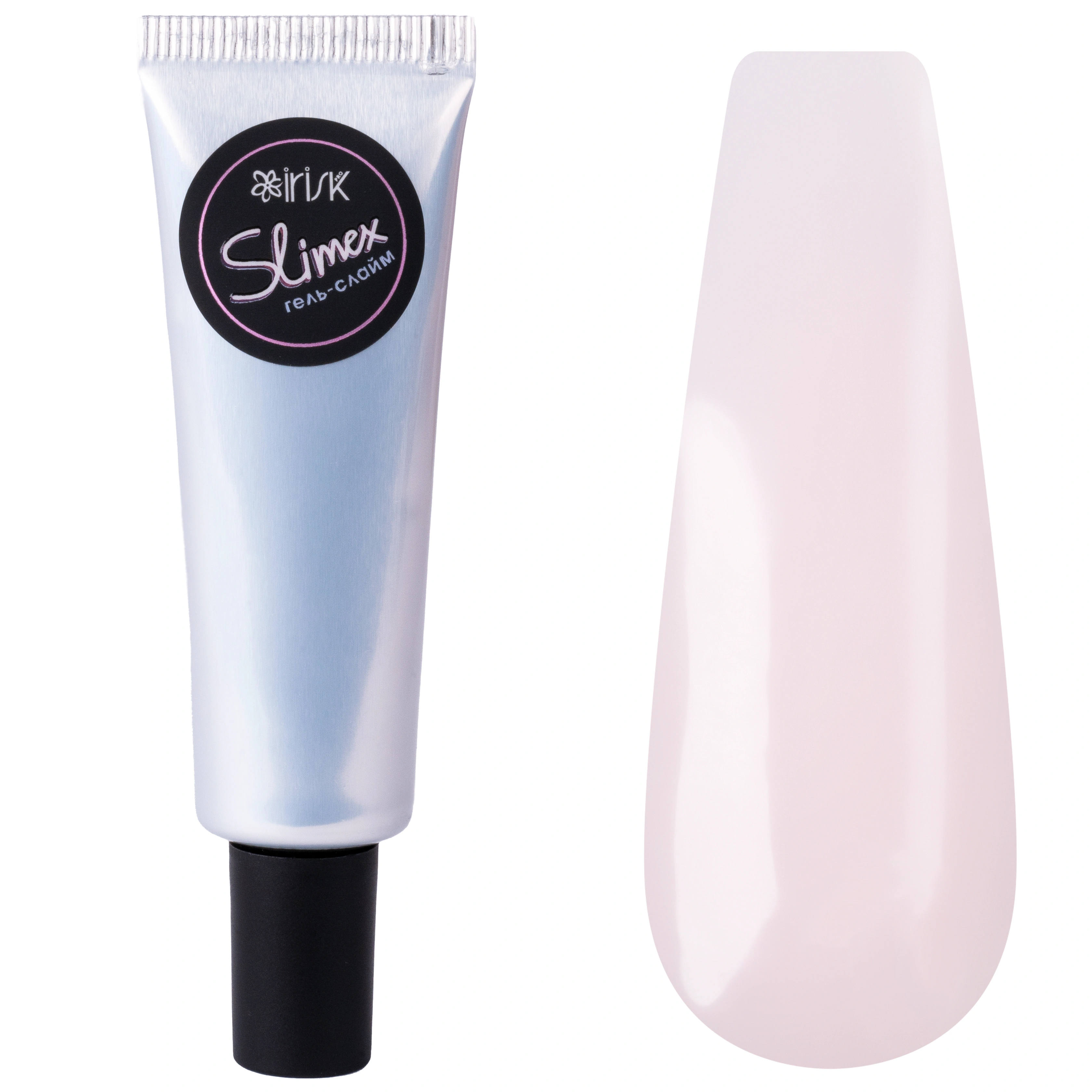 Гель-слайм IRISK Slimex для наращивания ногтей в тубе, 15гр (02 Light Pink) - фото