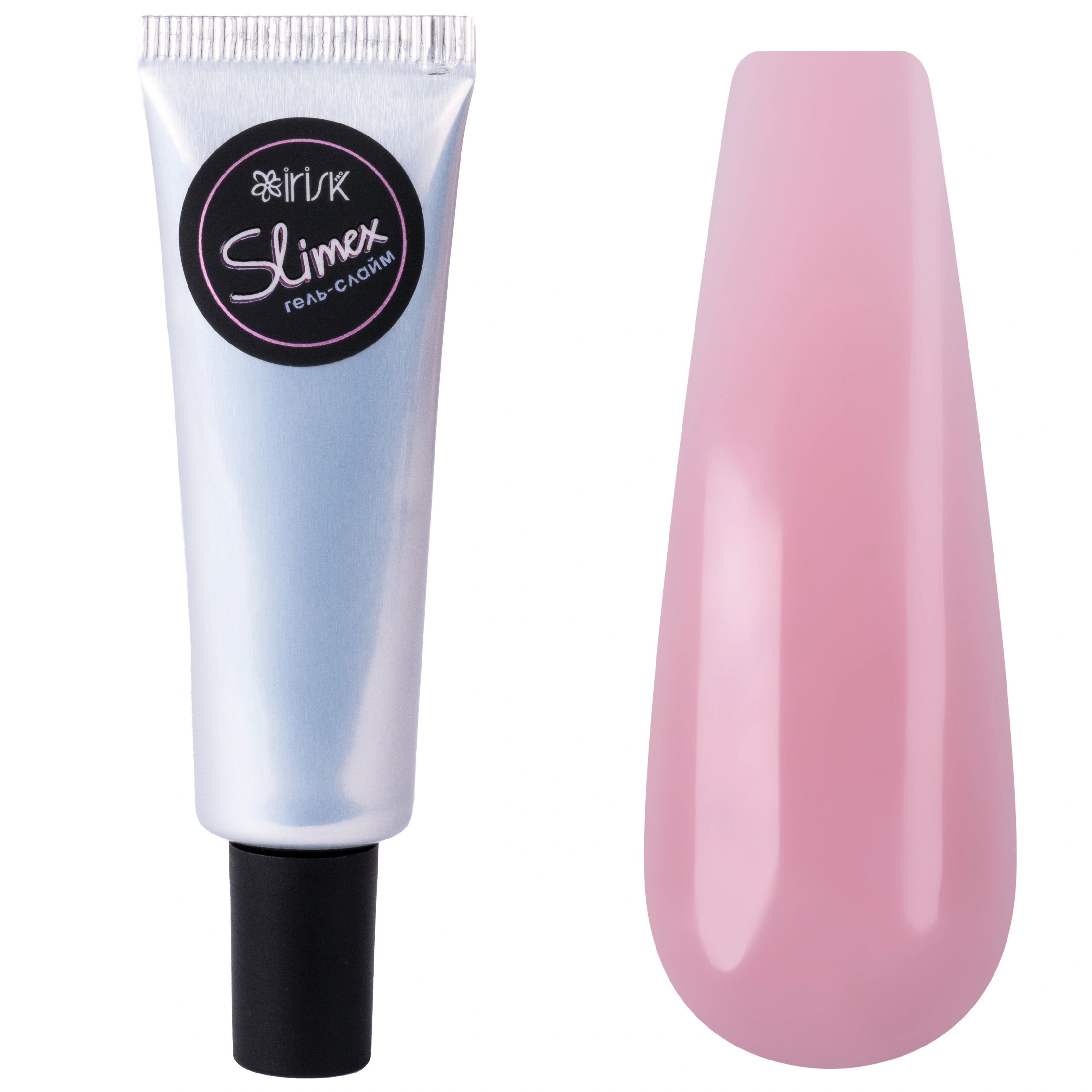 Гель-слайм IRISK Slimex для наращивания ногтей в тубе, 15гр (04 Rose Pink) - фото