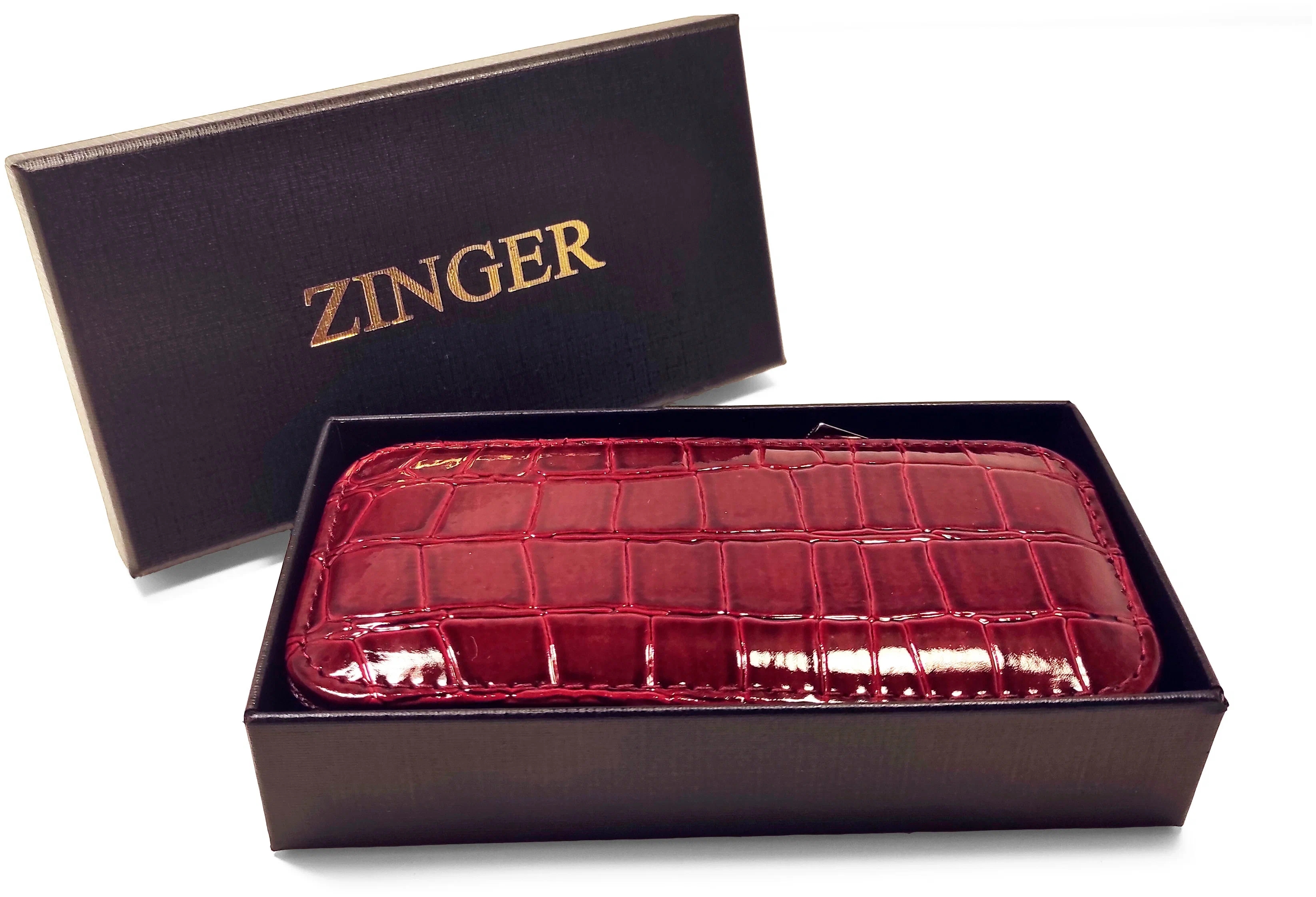 Маникюрный набор Zinger 7105 S (7 предметов) БОРДОВЫЙ КРОКОДИЛ - фото3