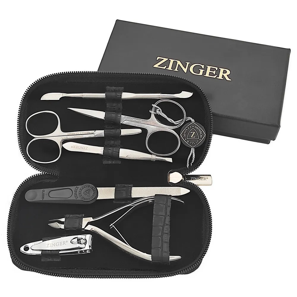 Маникюрный набор Zinger 8105 (7 предметов) ЧЁРНЫЙ - фото2