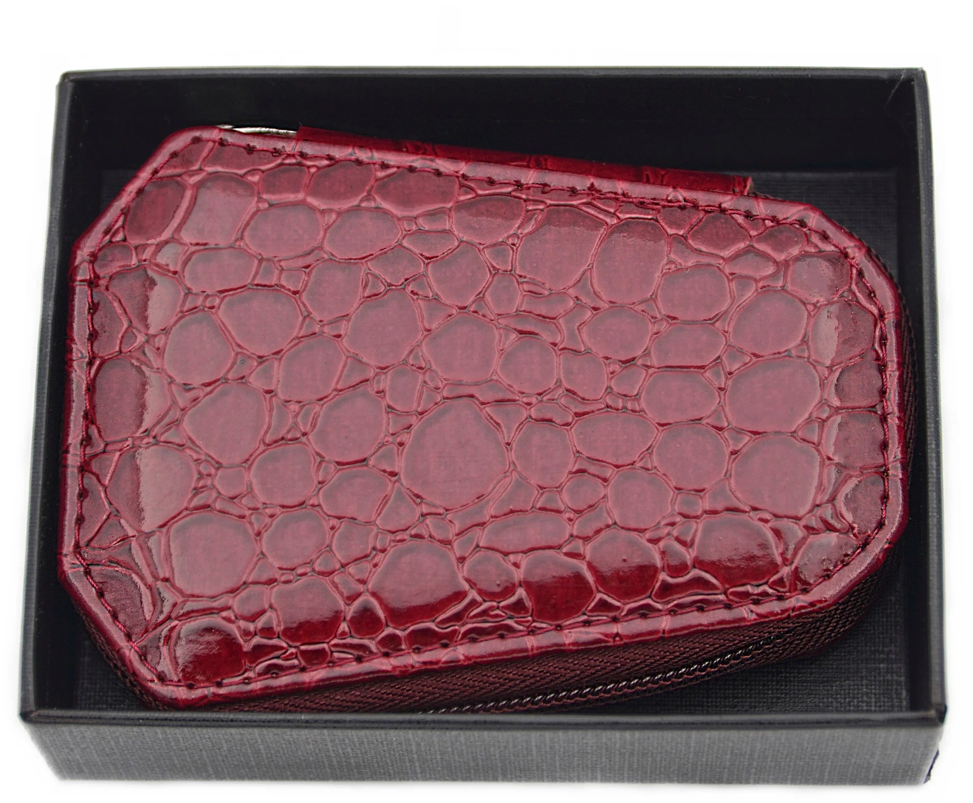 Маникюрный набор Zinger 7103 (6 предметов) КРАСНЫЙ КРОКОДИЛ - фото3