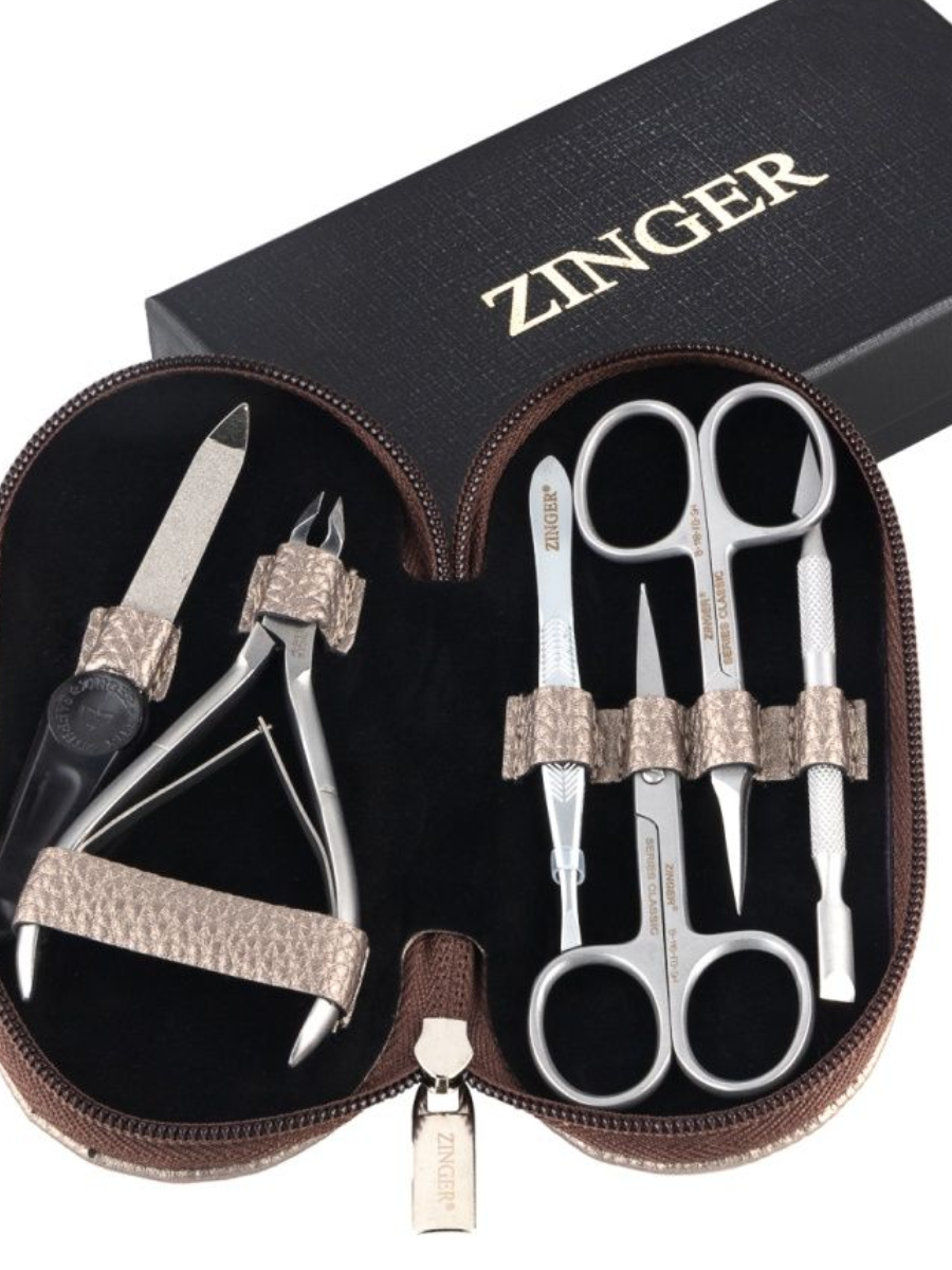 Маникюрный набор Zinger 7104 S (6 предметов) ШАМПАНЬ - фото
