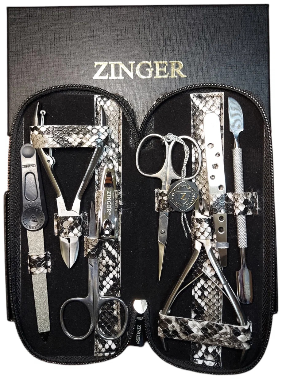 Маникюрный набор Zinger 7106 (8 предметов) ПИТОН - фото